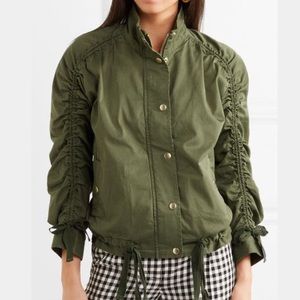 J. Crew NWT Ruched Sleeve Zip Field Jacket Medium
